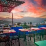 Riad Dar Chourafa terrace view mountain